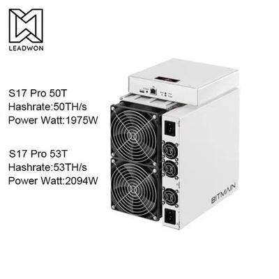 二重シリンダー ファンと中古82dB Antminer S17プロ50T 53T