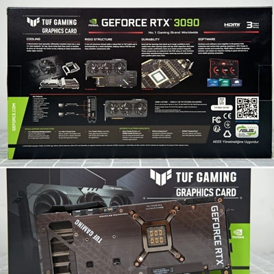 黒い24GB ETH鉱山の装備のグラフィックス・カードASUS TUF GeForce RTX 3090