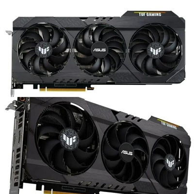 黒いASUS TUF GeForce RTX 3060 OC 12GB 3584 CUDA 15000MHz単一の8 Pin