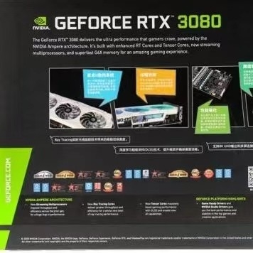 8960 CUDA GALAX GeForce RTX 3080 Bitcoin鉱山のための12GB 320ビット